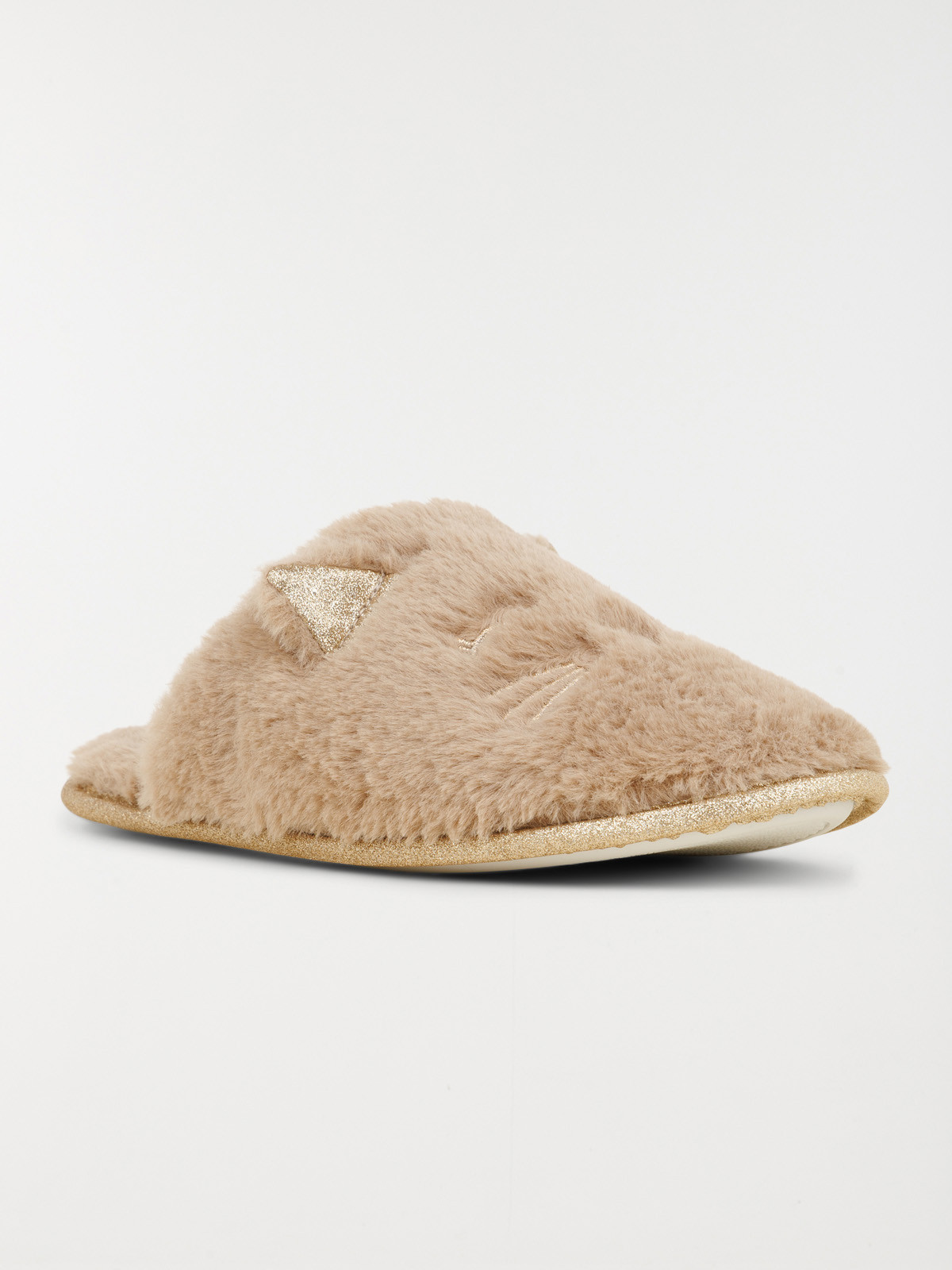 Chaussons marrons chat femme (36-41)