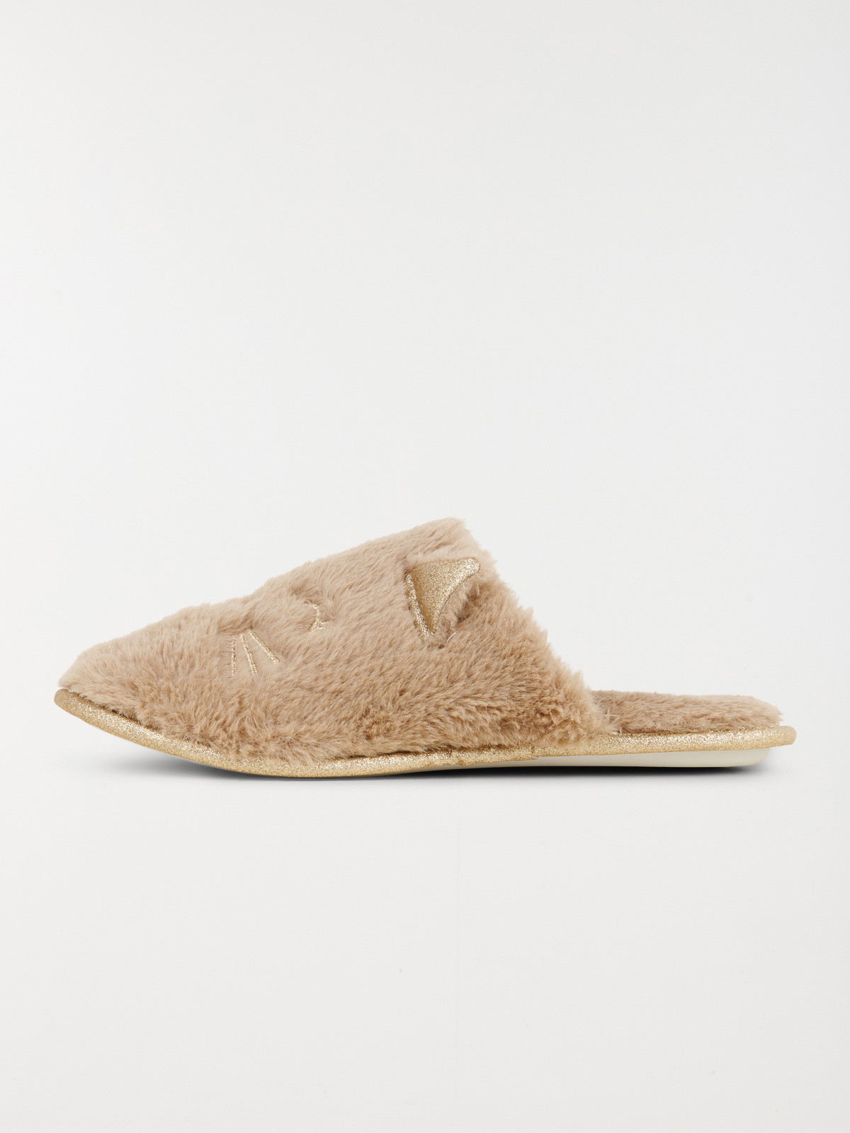 Chaussons marrons chat femme (36-41)