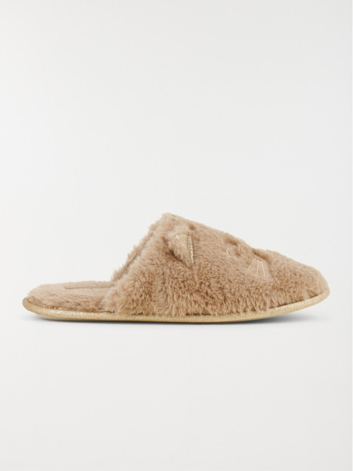 Chaussons marrons chat femme (36-41)