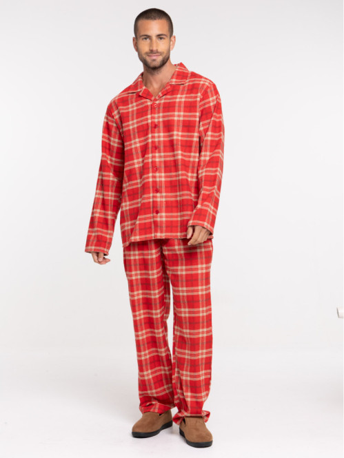 Pyjama Noël à motif tartan homme