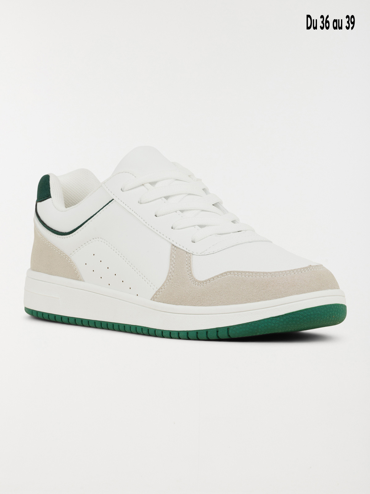 Baskets basses garçon blanc (31-39)