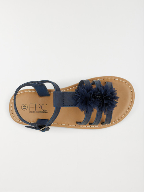 Sandales fleurs tissus fille (31-36) Sandales fleurs tissus fille (31-36)