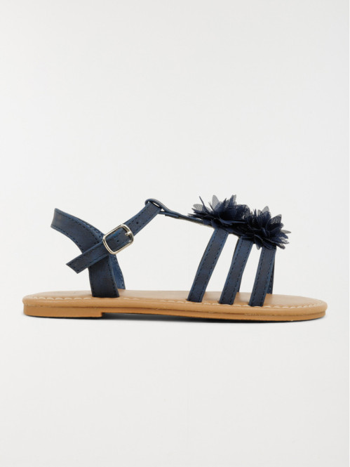 Sandales fleurs tissus fille (31-36)