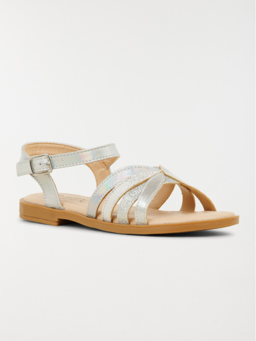 Sandales coloris argent...