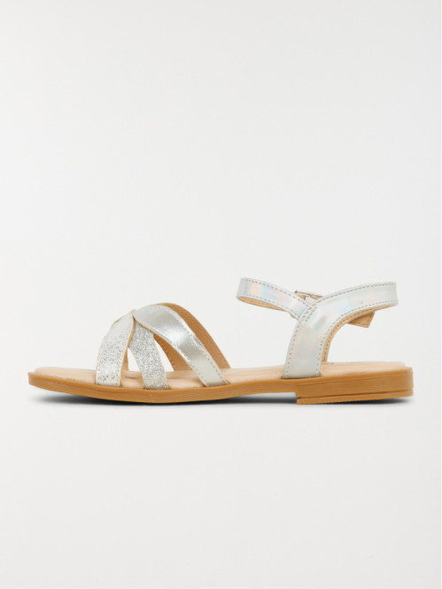 Sandales coloris argent...