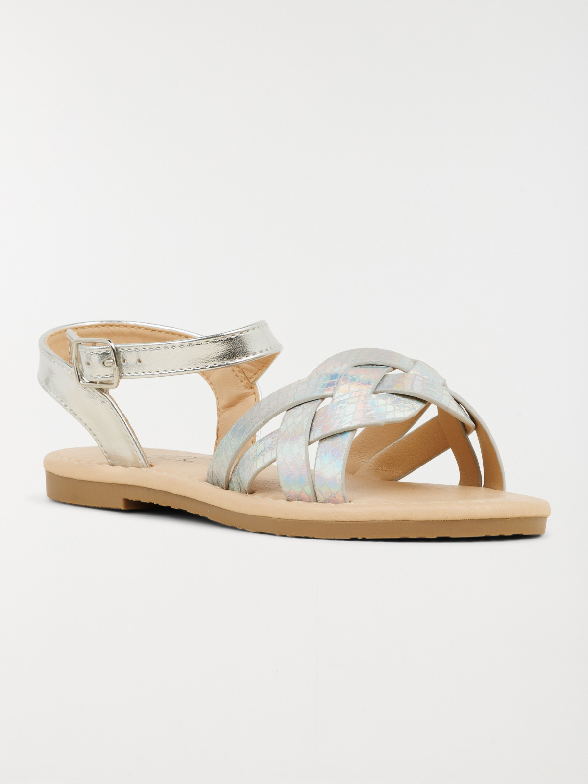 Sandales coloris argenté fille (31-36) Sandales coloris argenté fille (31-36)