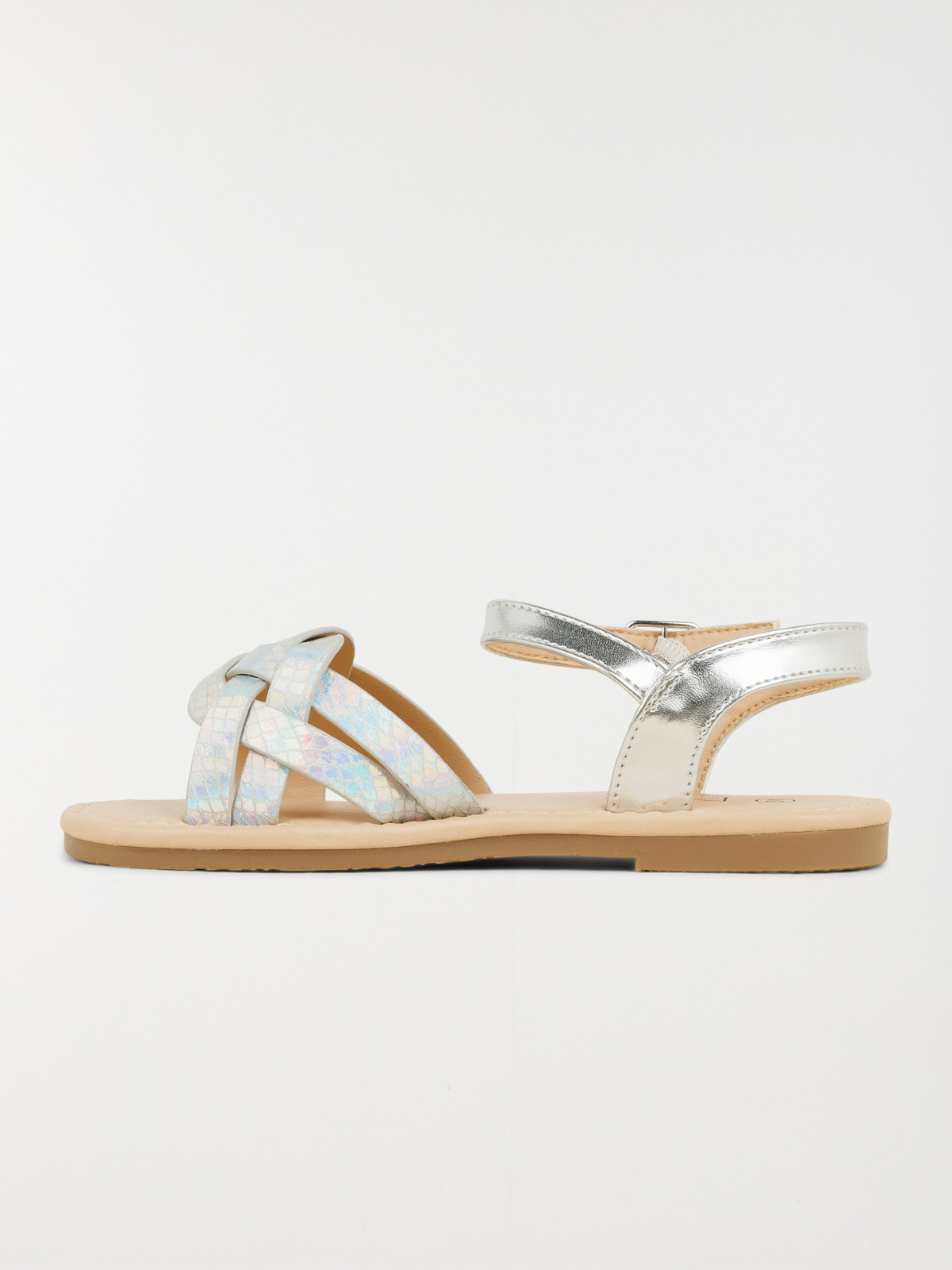 Sandales coloris argenté fille (31-36) Sandales coloris argenté fille (31-36)