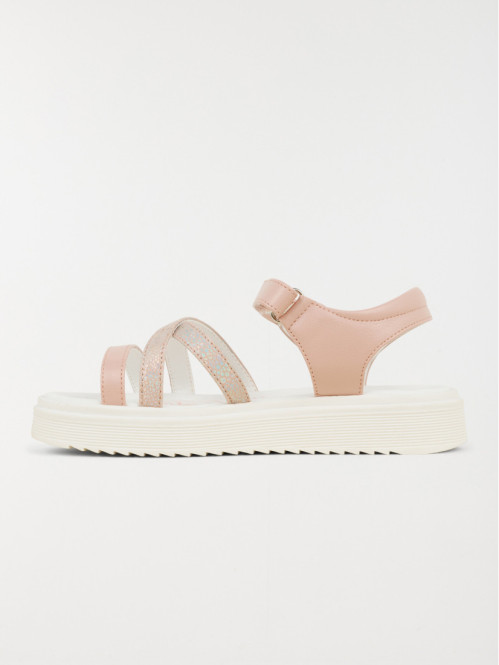 Sandales coloris rose fille...