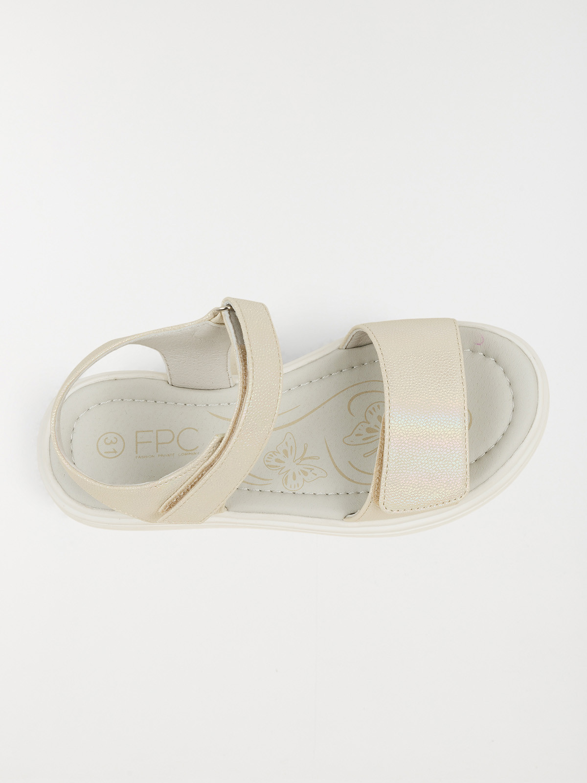 Sandale dorée plateforme fille (31-36)