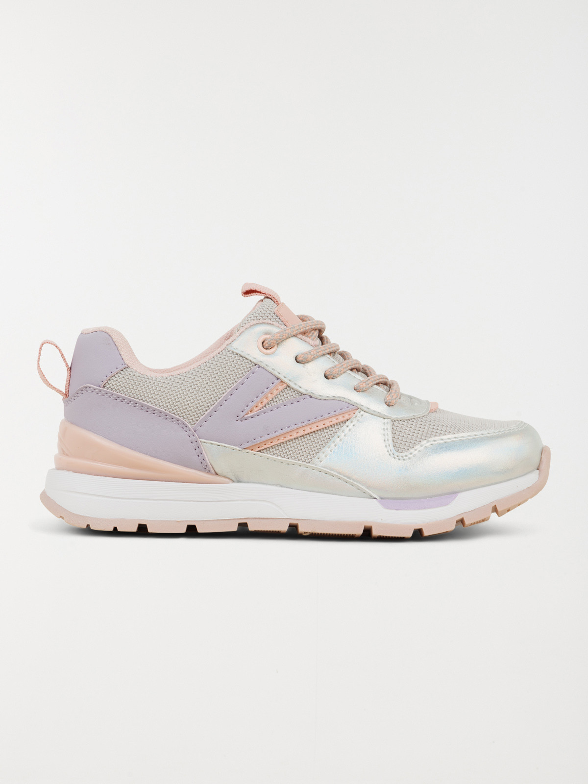 Baskets coloris argenté fille (31-36)
