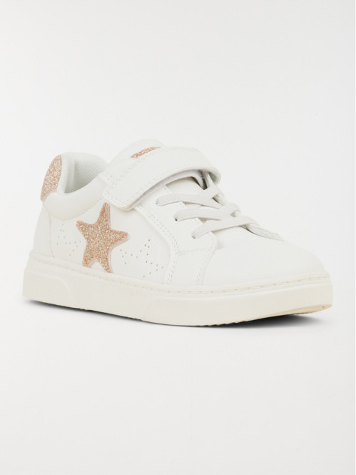Baskets blanches étoile fille (31-36) Baskets blanches étoile fille (31-36)