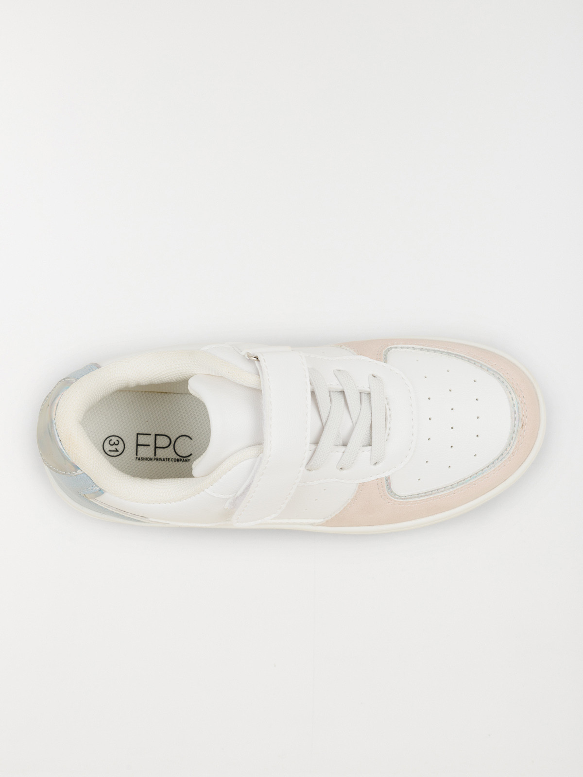 Basket blanche plateforme fille (31-36)