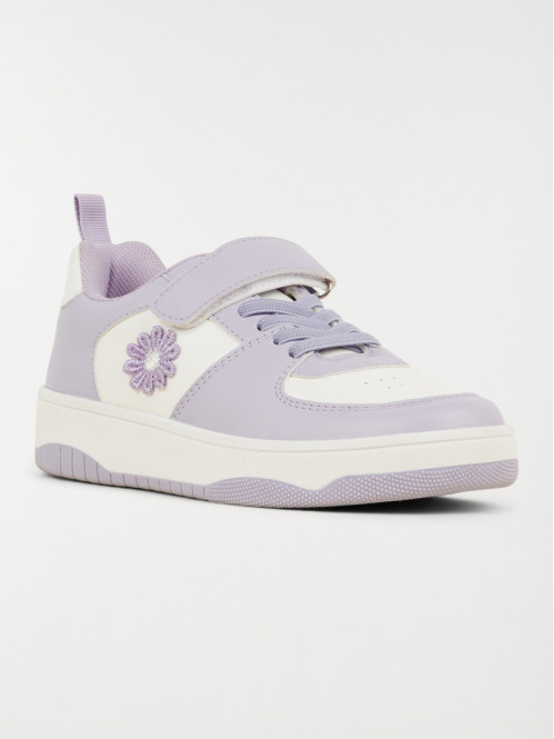 Basket fleur brodée fille (31-36)