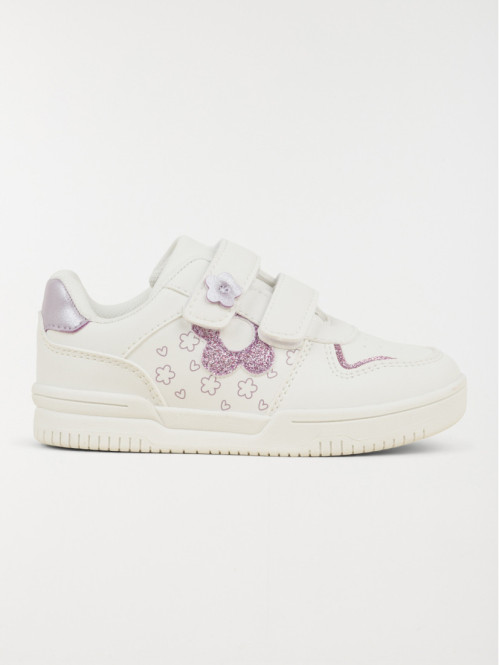 Baskets fleur pailletée fille (24-30)