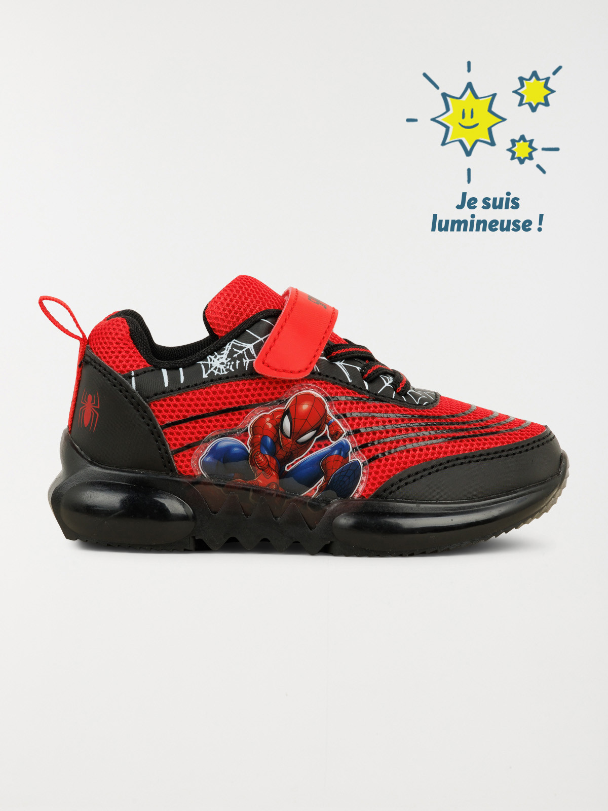 Basket Spiderman garçon noir (24-30)
