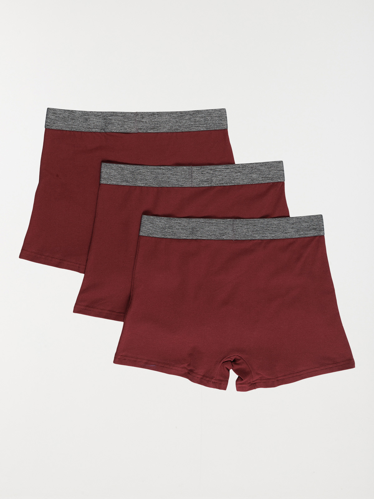 Lot de 3 boxers bordeaux homme Lot de 3 boxers bordeaux homme