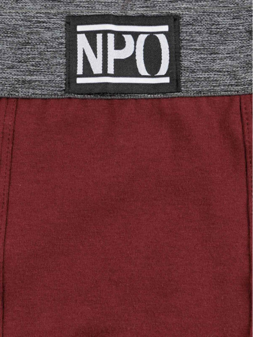 Lot de 3 boxers bordeaux homme