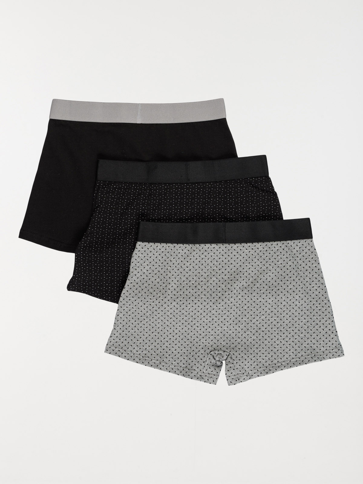 Lot 3 boxers fantaisies noirs homme Lot 3 boxers fantaisies noirs homme