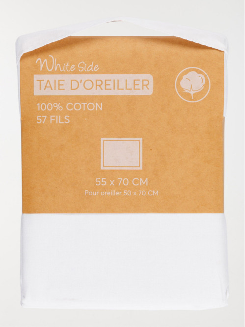 Taie d'oreiller 55x70 cm blanc
