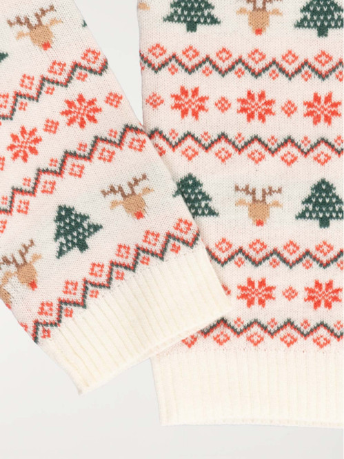 Pull de Noël tout imprimé enfant (3-12A)