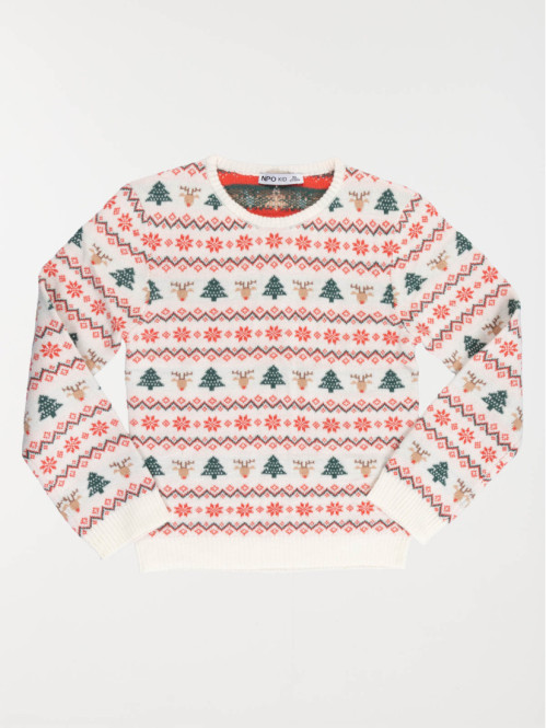 Pull de Noël tout imprimé enfant (3-12A)