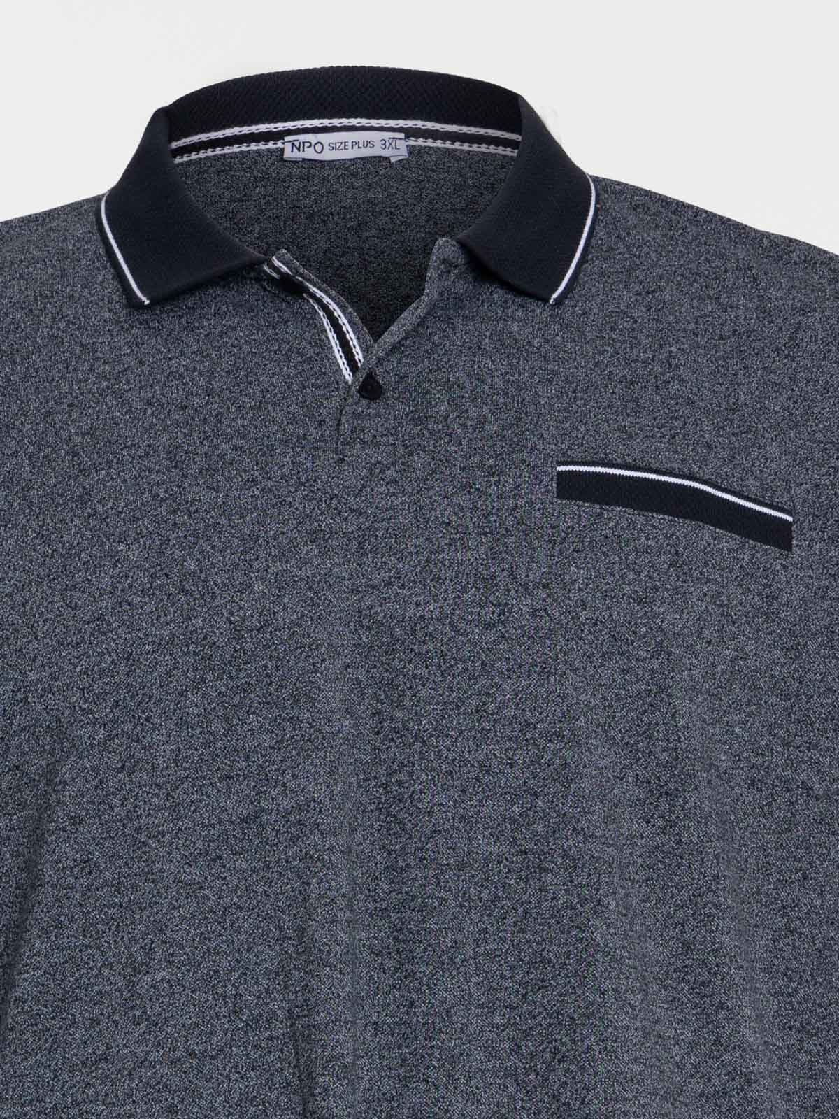 Polo noir grande taille homme