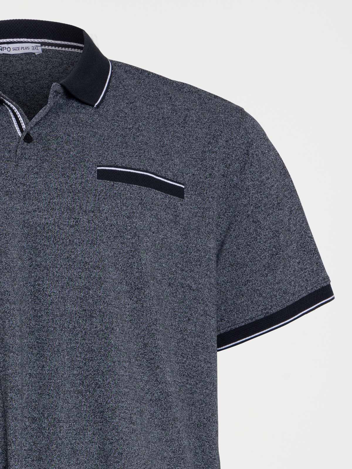 Polo noir grande taille homme