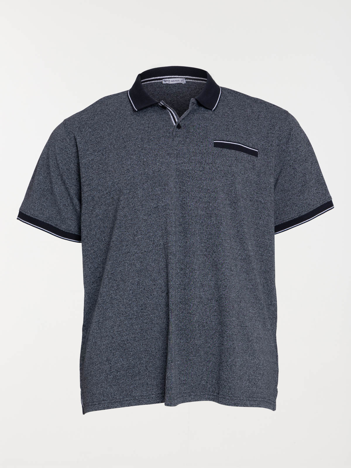 Polo noir grande taille homme