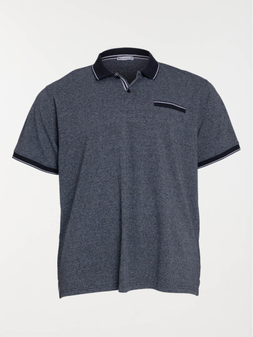 Polo noir grande taille homme