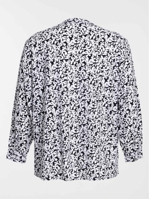 Blouse noire fleurie grande...