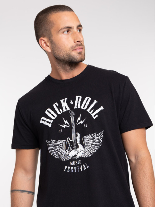 T-shirt Rock and Roll noir...