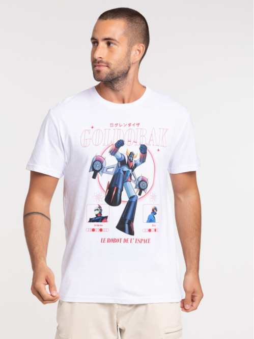 T-shirt blanc Goldorak homme