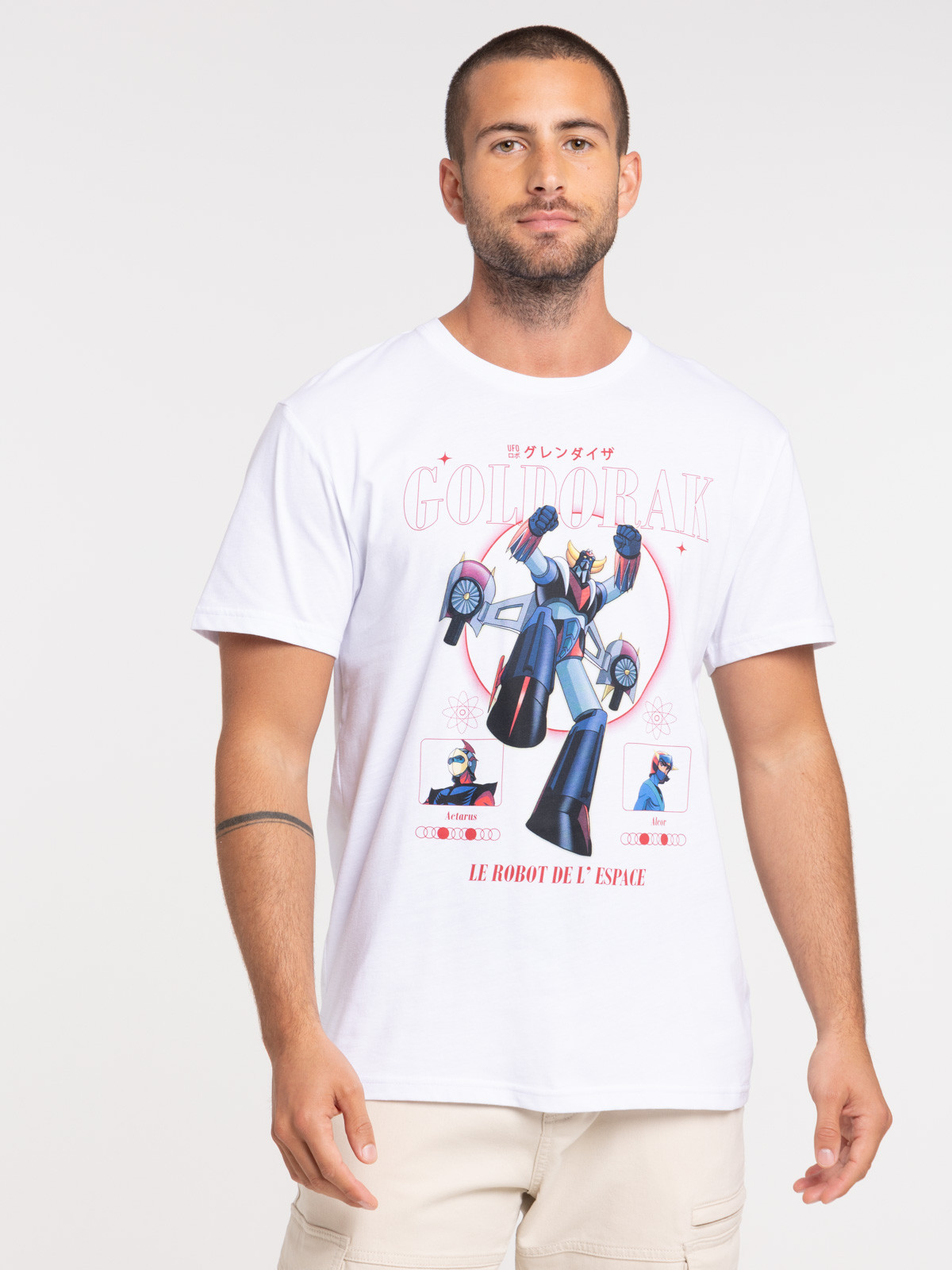 T-shirt blanc Goldorak homme