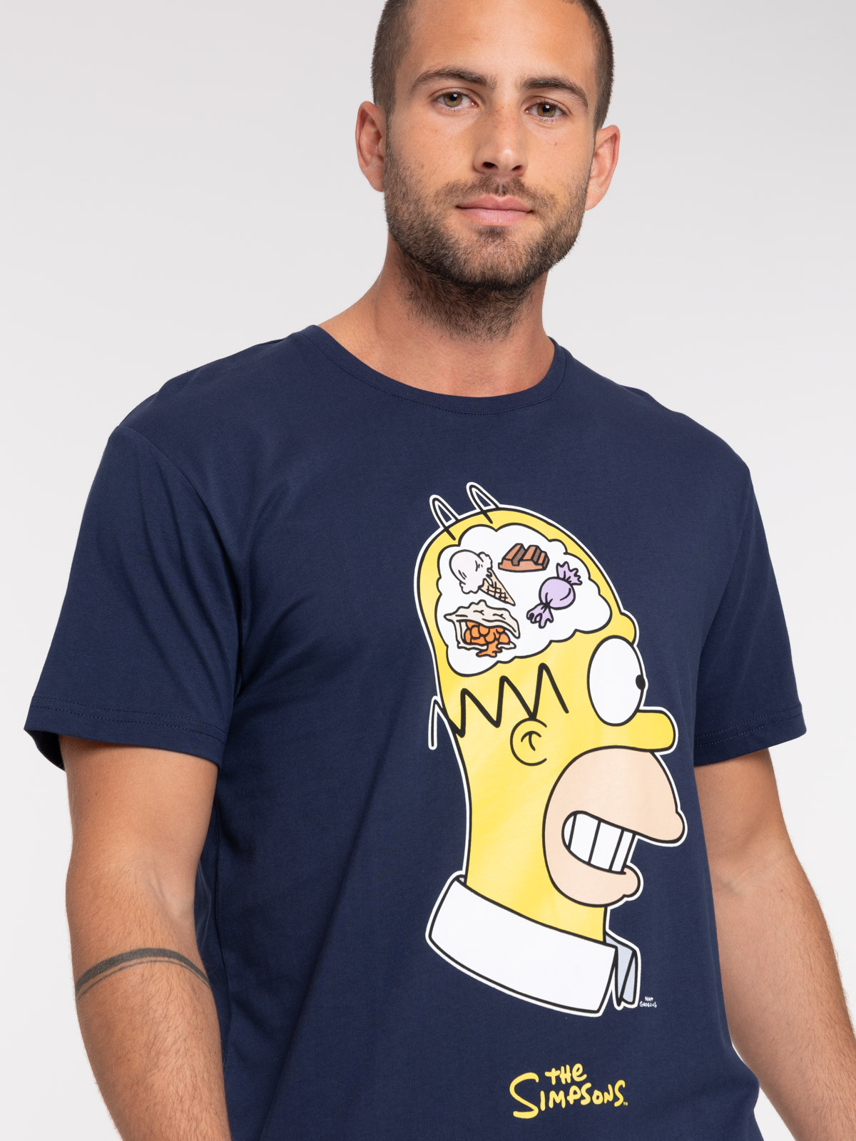 T-shirt Homer Simpson marine navy homme T-shirt Homer Simpson marine navy homme
