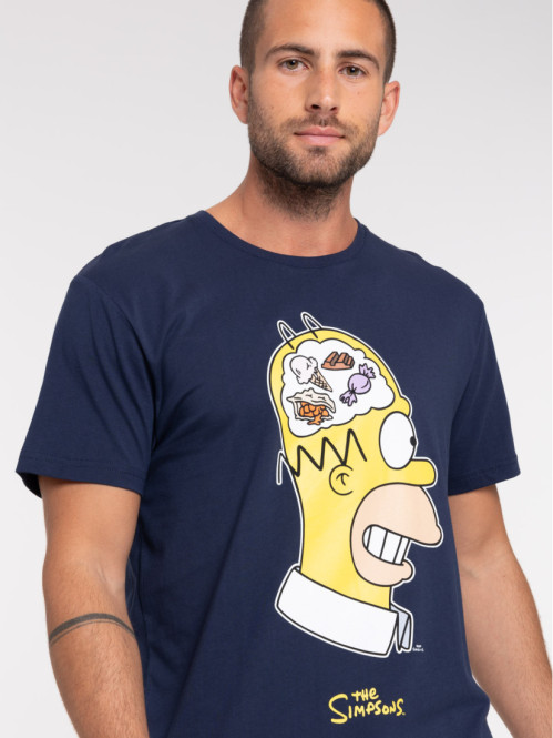 T-shirt Homer Simpson marine navy homme T-shirt Homer Simpson marine navy homme