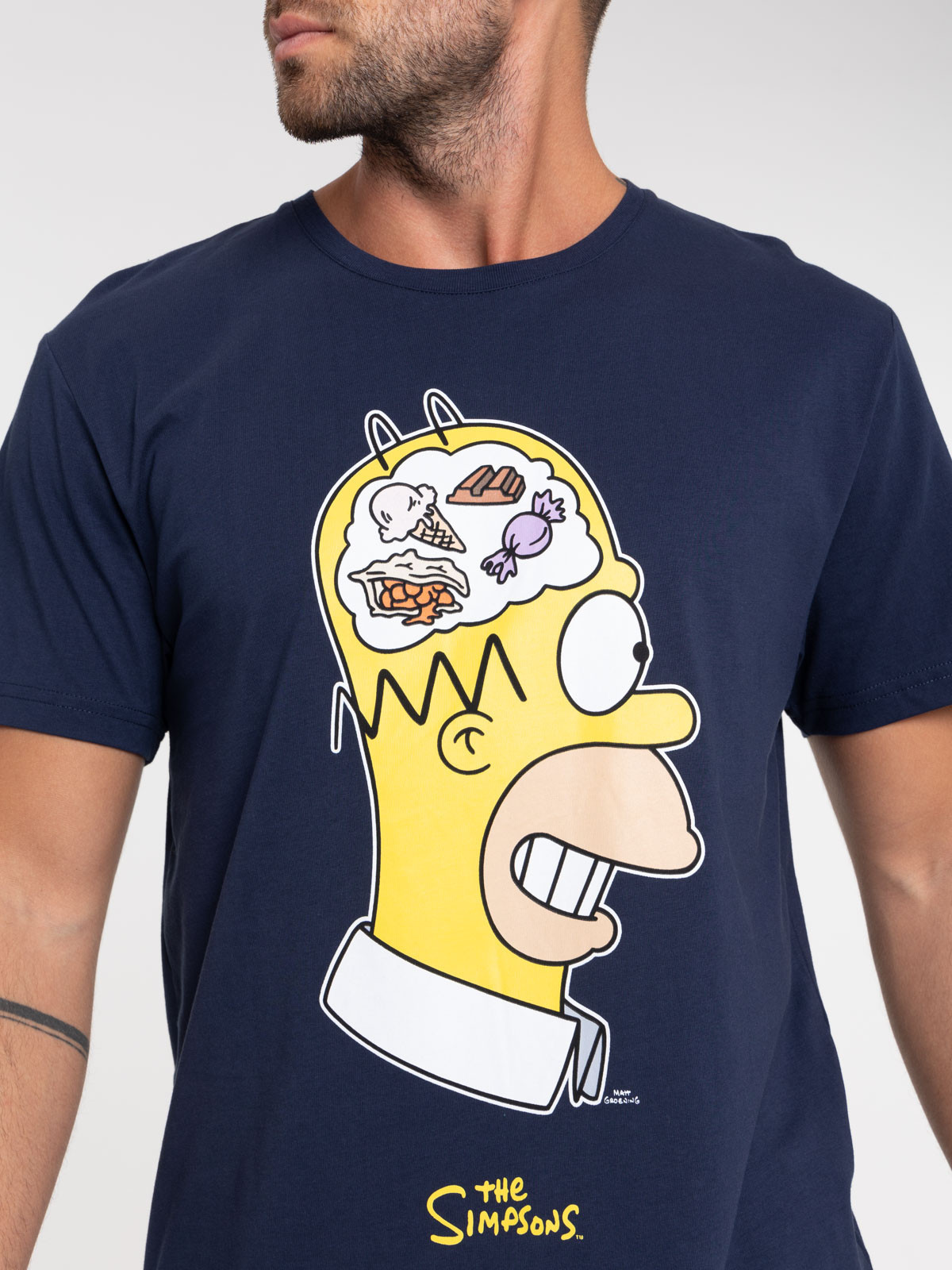 T-shirt Homer Simpson marine navy homme T-shirt Homer Simpson marine navy homme