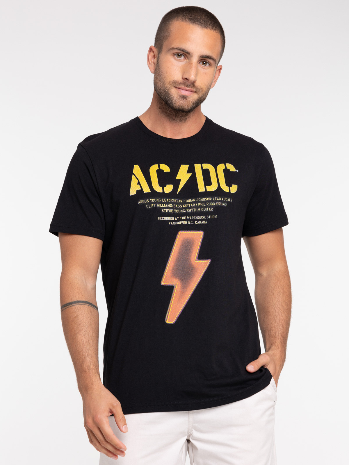 T-shirt noir ACDC homme