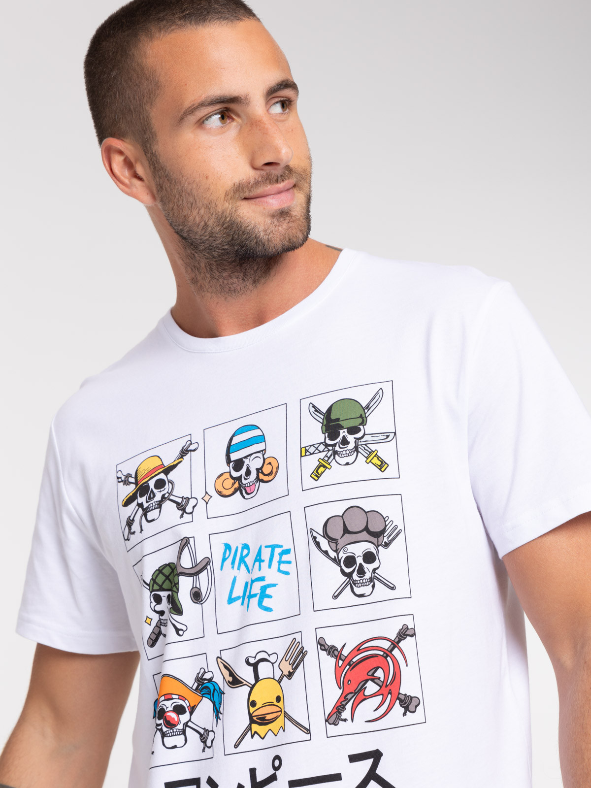 T-shirt blanc One piece homme