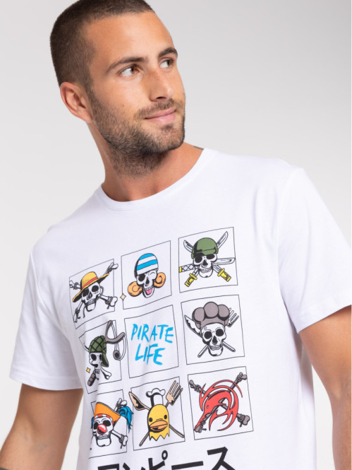 T-shirt blanc One piece homme