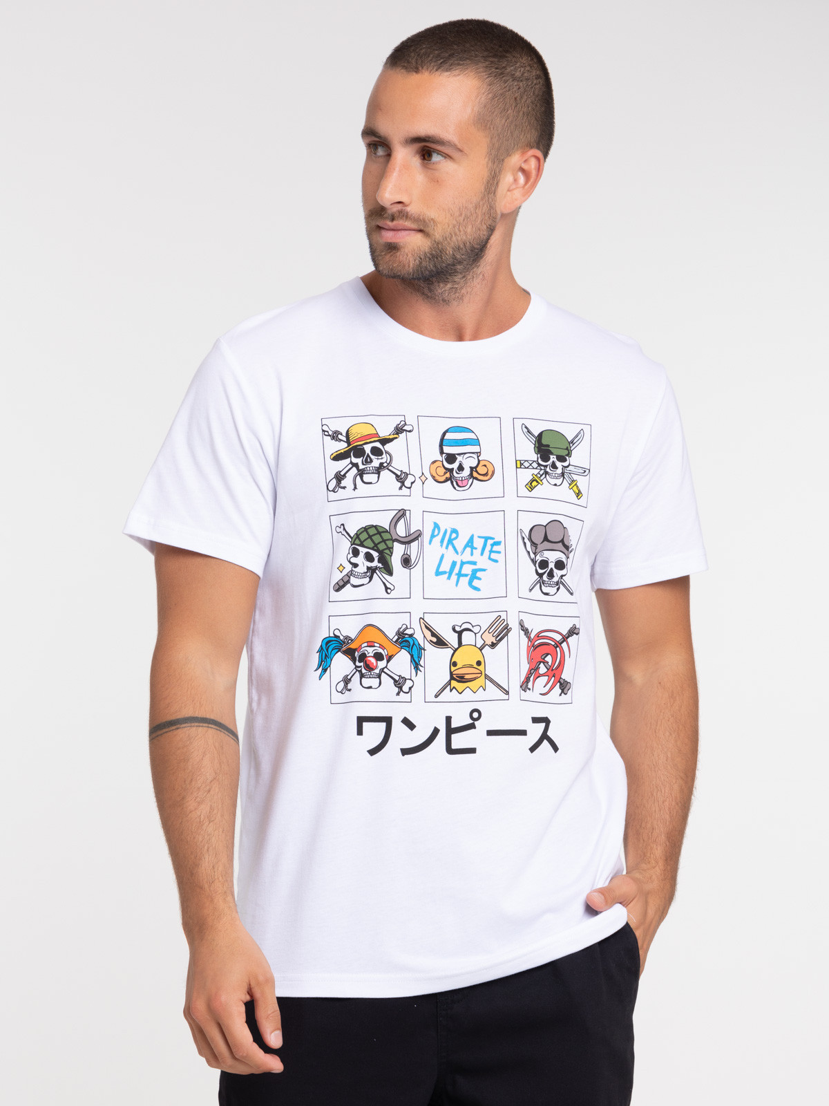 T-shirt blanc One piece homme