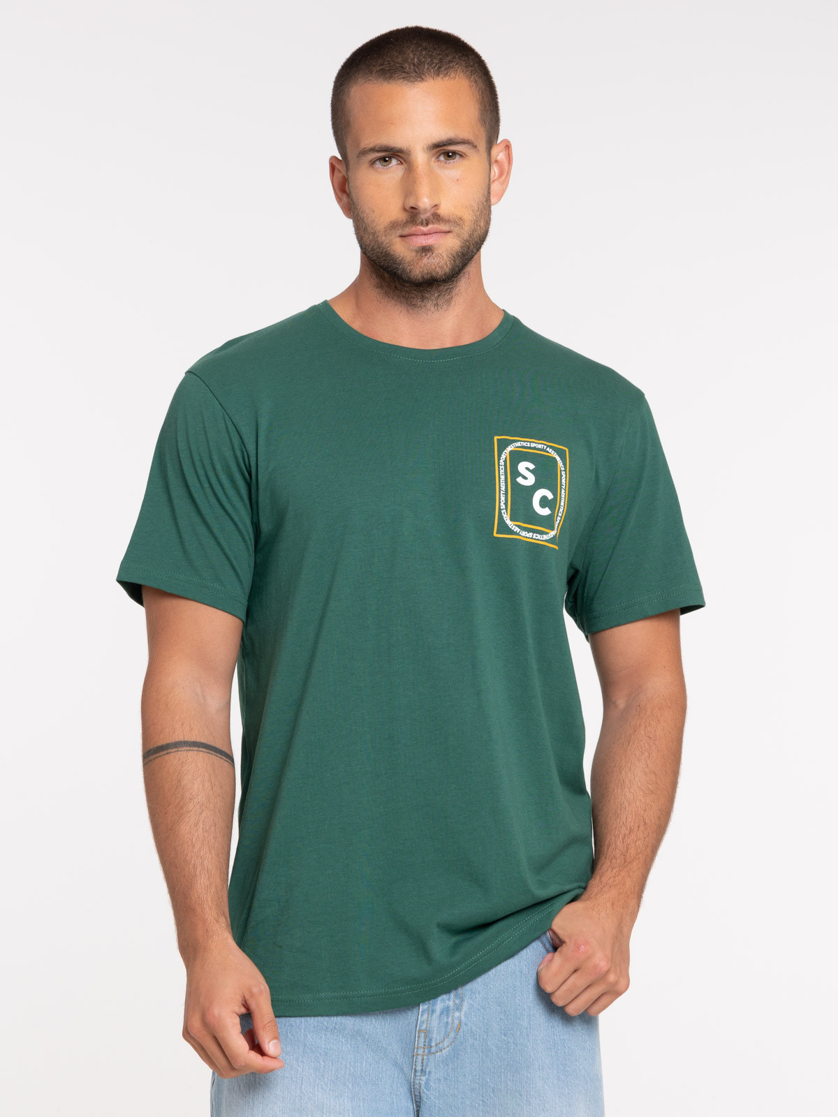 T-shirt vert imprimé homme T-shirt vert imprimé homme