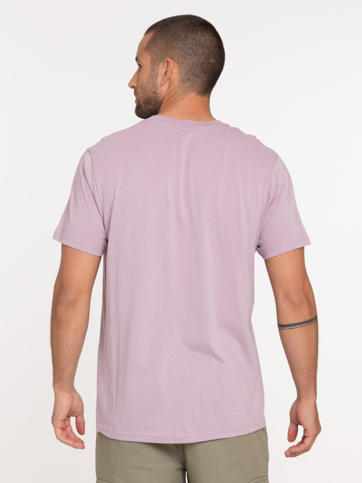T-shirt imprimé violet grisé homme
