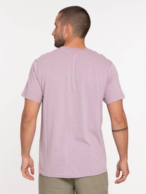 T-shirt imprimé violet grisé homme