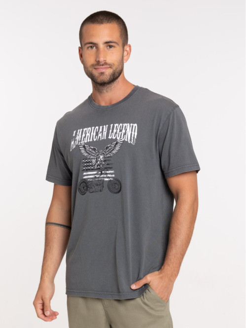 T-shirt imprimé col rond homme