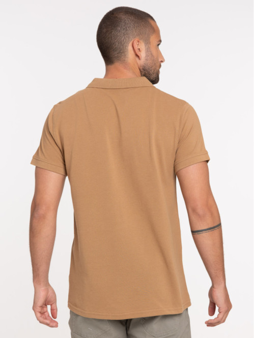 Polo coloris fauve homme Polo coloris fauve homme