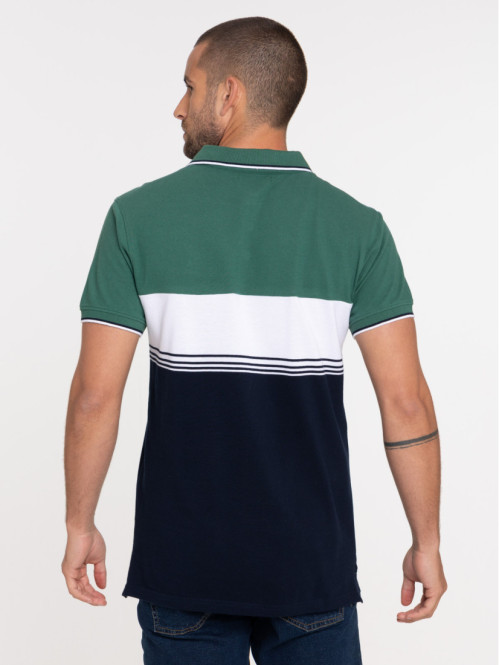 Polo color block homme