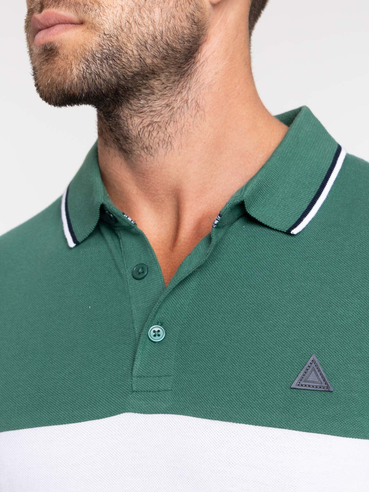 Polo color block homme