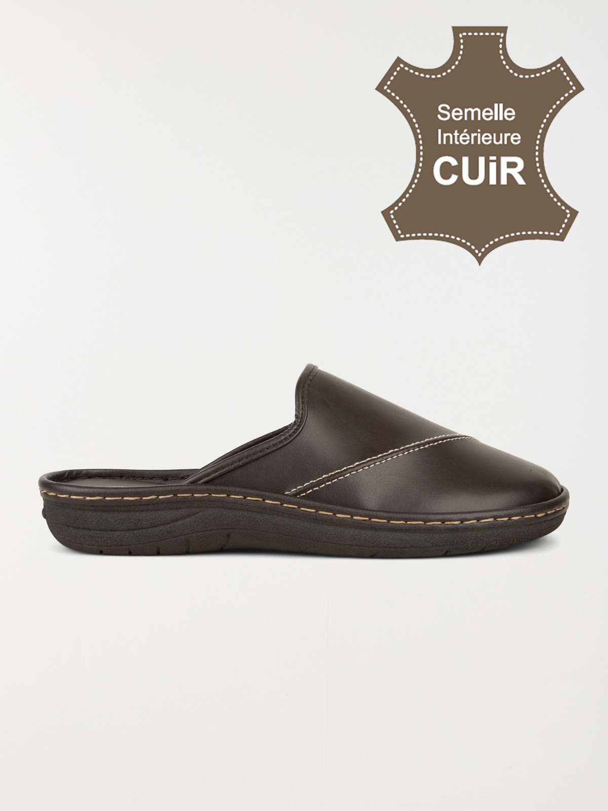Chausson sabot marron homme (40-46)