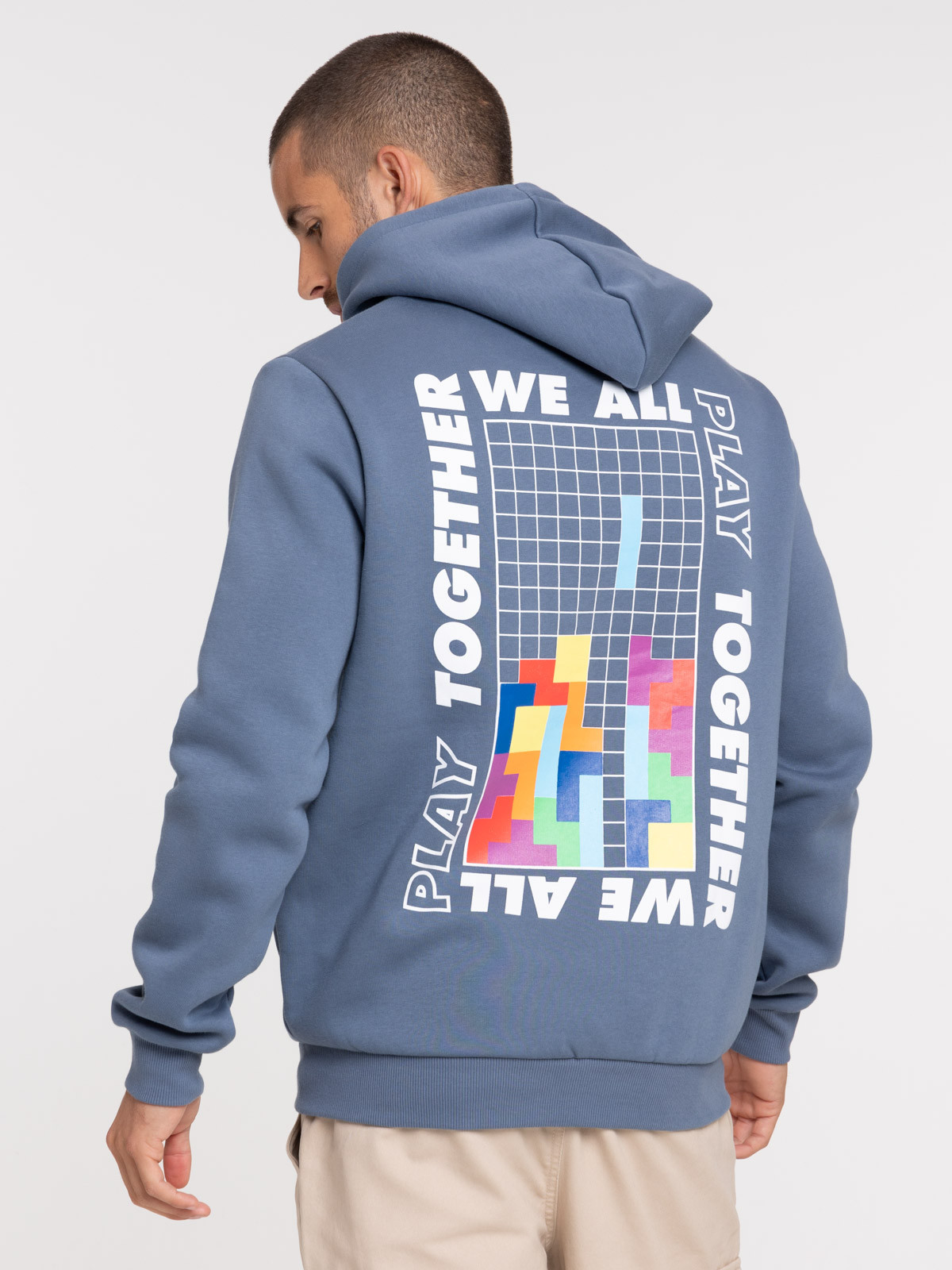 Sweat capuche tétris homme