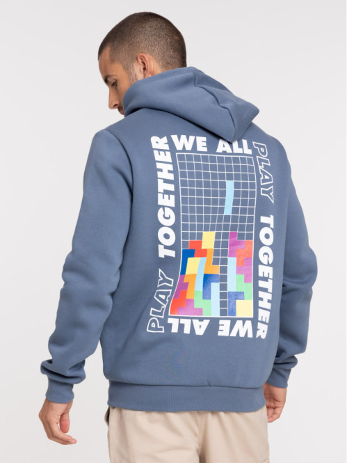 Sweat capuche tétris homme